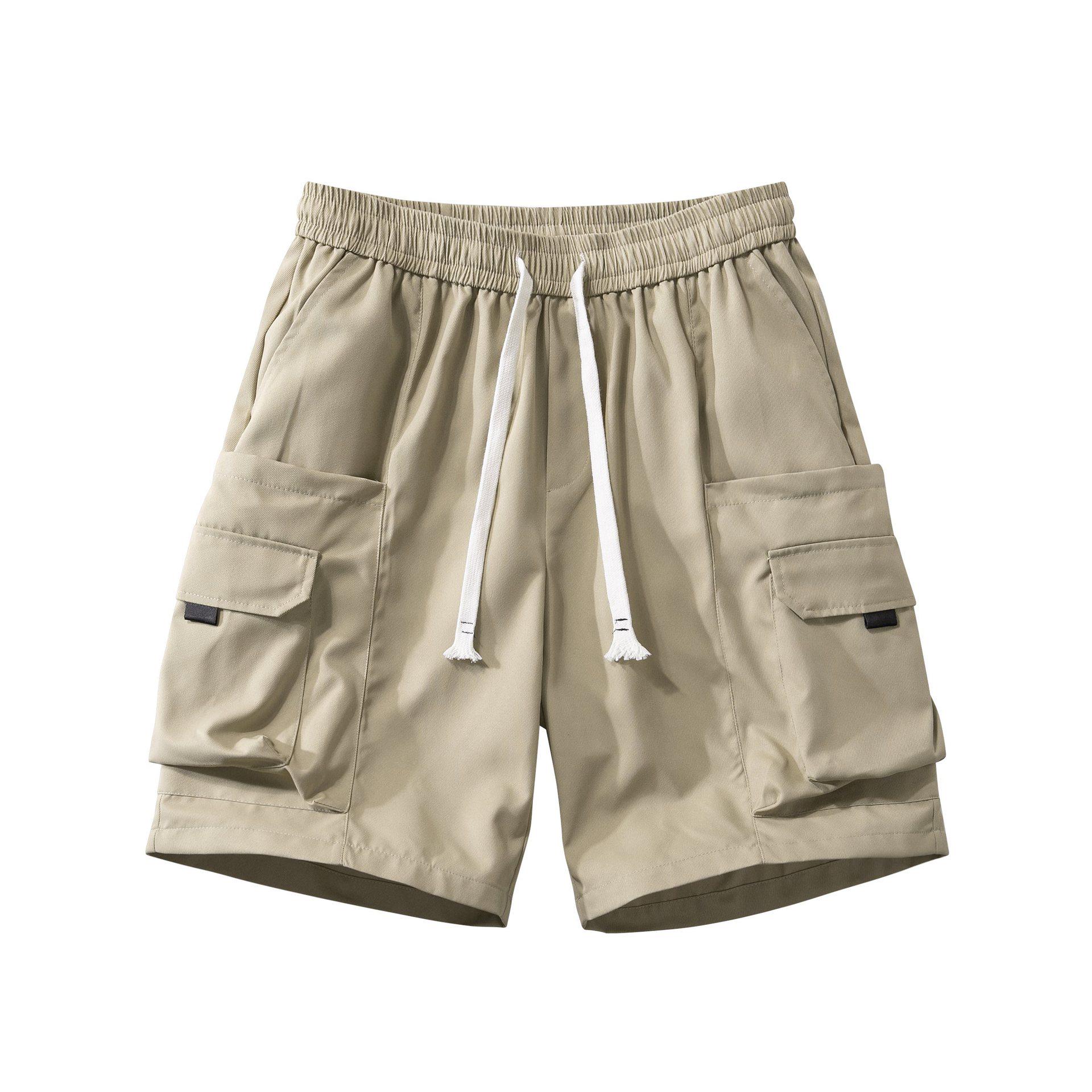 Men s Summer Cavalry Fabric Multi-Pocket Loose Casual Shorts M