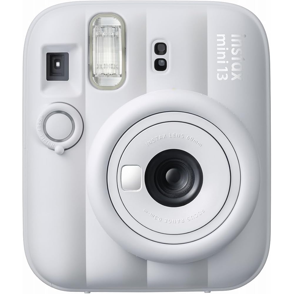 Fujifilm Instax Mini 13 Instant Camera Clay White Compact Design Easy to Use Fun Photography