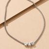 Unique Modern Geometric Silver Alloy Necklace For Women Fashionable Versatile Jewelry