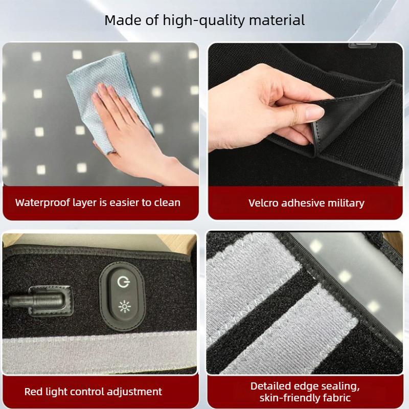 120LED Mini Therapy Blanket Portable Red Light Waist Belt Household Hot Compress Therapy Device Infrared Waist Protection Pad