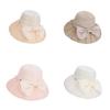 Summer Ladies Flowy Sheer Wide Brim Fisherman Cap With Sunshade For Beach And Travel