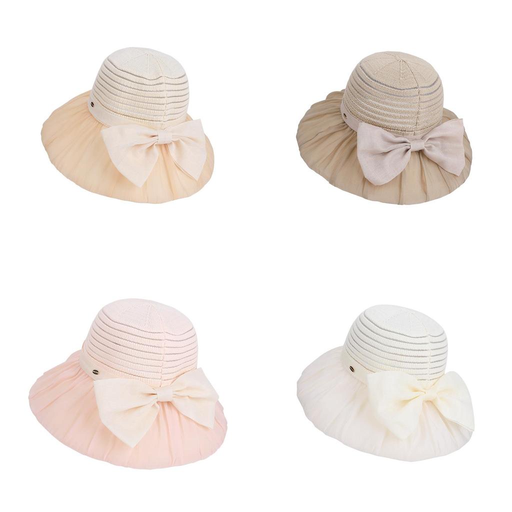 Summer Ladies Flowy Sheer Wide Brim Fisherman Cap With Sunshade For Beach And Travel
