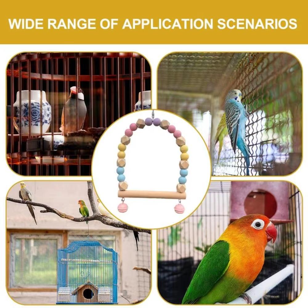 Non-slip Parrot Swing Hanging Training Stand Holder Perch Climbing Toy Bird Swing Toys  Cockatiel