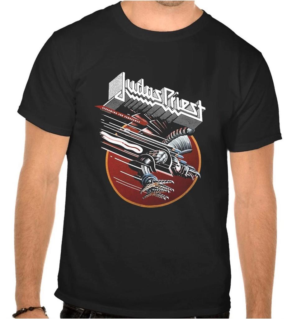 JUDAS PRIEST ROCK MUSIC BLACK T-SHIRT -1064-