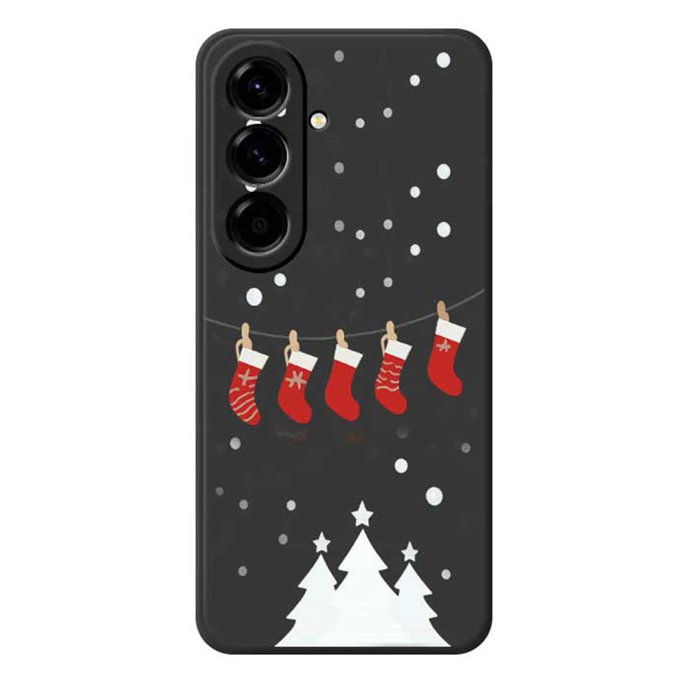 For Samsung Galaxy A56 5G Case Christmas Stockings Pattern Printing Straight Edge TPU Phone Back Cover