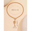 Hip Hop Ins Style Fish Bone Pendant Necklace Women Summer Wearing Niche Fashion Jewelry Holiday