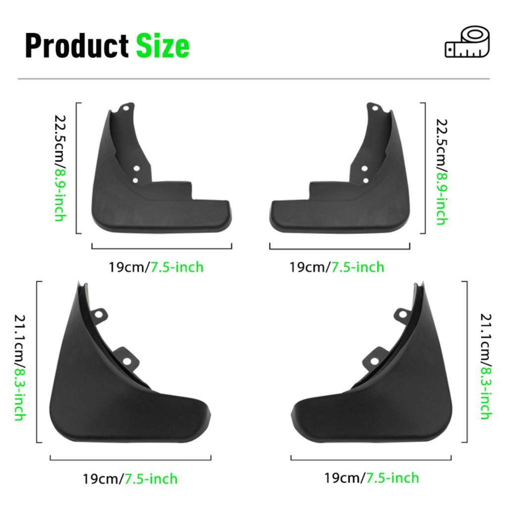 4 Stück Spritzschutz Kotflügel Kompatibel mit Vauxhall Opel Astra J Buick Verano 2010 2011 2012 2013 2014 2015 2016