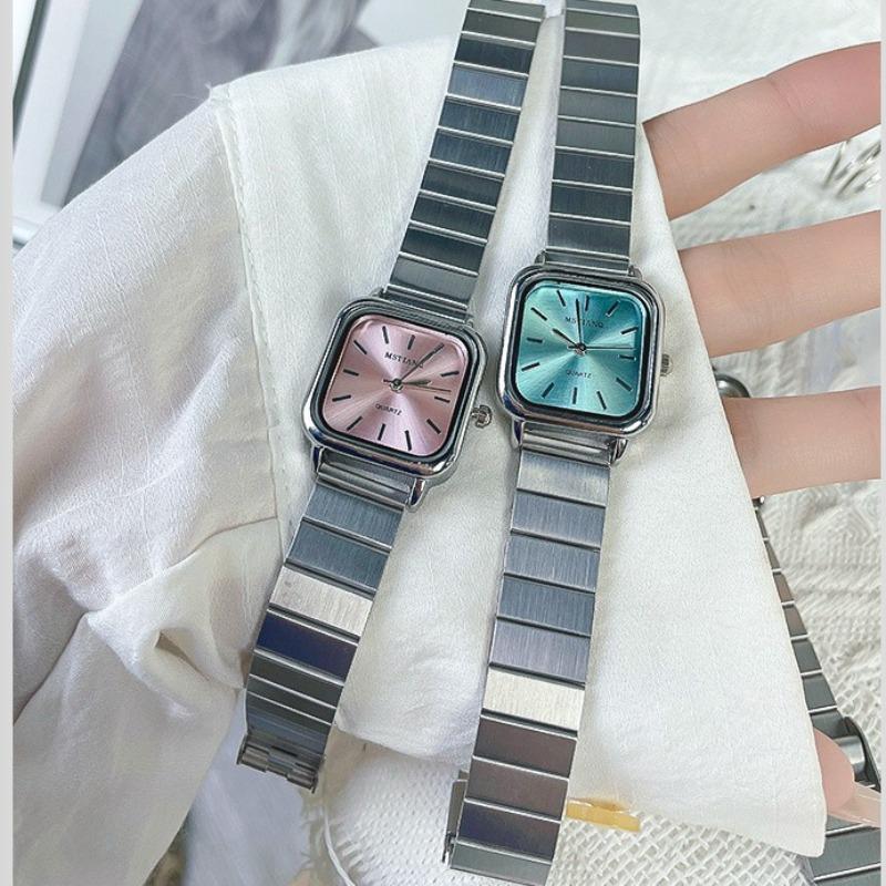 Brand Luxury Women Watch Ladies Quartz Watch Adjustable Stainless Steel Strap Women Wristwatch Fashion Square Clock