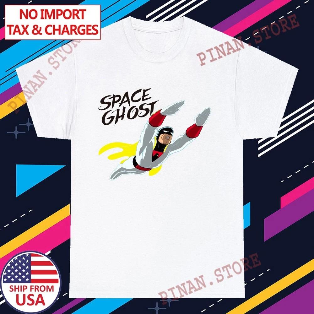 Space Ghost Retro Cartoon Men s White Size S-5XL 3XL