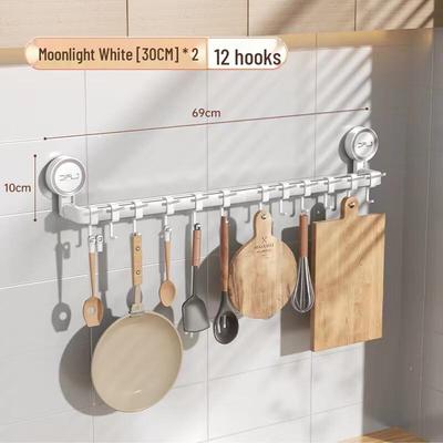 Wall-Mounted Kitchen Storage Hook Rack