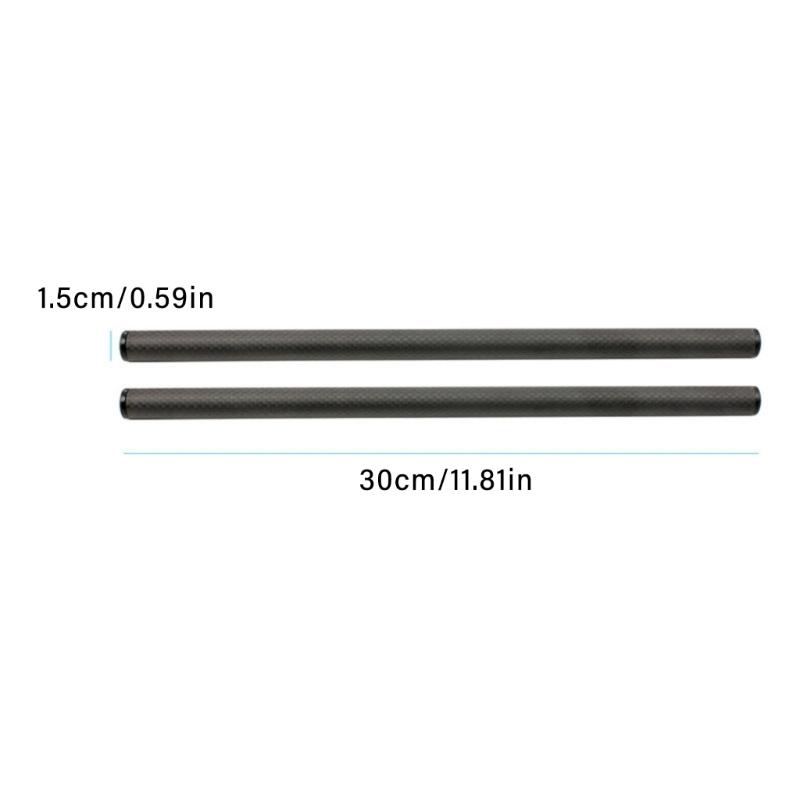 10/15/25/30/40cm Carbon Fiber Tube Rod 15mm Telephoto Lens Support for Rig Rail Clamp System Follow Focusing DSLR Camera
