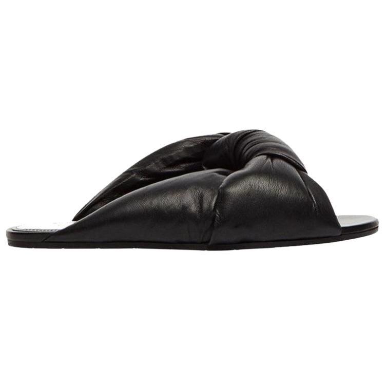 Balenciaga Drapy Flat Sandals 'Black' Women's 636576WA2M01000