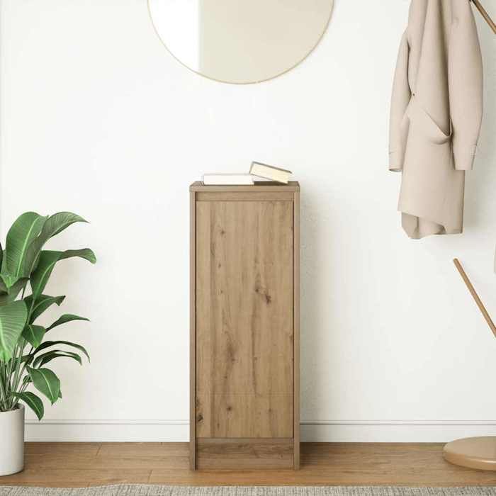 VidaXL Buffet chêne artisanal 29,5x34x76 cm bois d'ingénierie, meuble de rangement, meuble de rangement de cuisine, meuble 861615