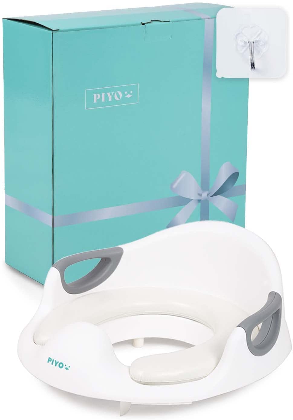 

PIYO Potty Seat for Toddlers and Toddlers, with Wall-Mounted Hook, for Toddler Training, Potty Seat for Toddlers and Toddlers (White)