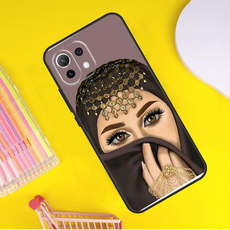Islamic Arabic Hijab Girl Cover For Xiaomi 14 13 Ultra 11T 12T 13T 14T Pro POCO X7 Pro X3 X5 F3 F5 F6 M6 X6 Pro Case