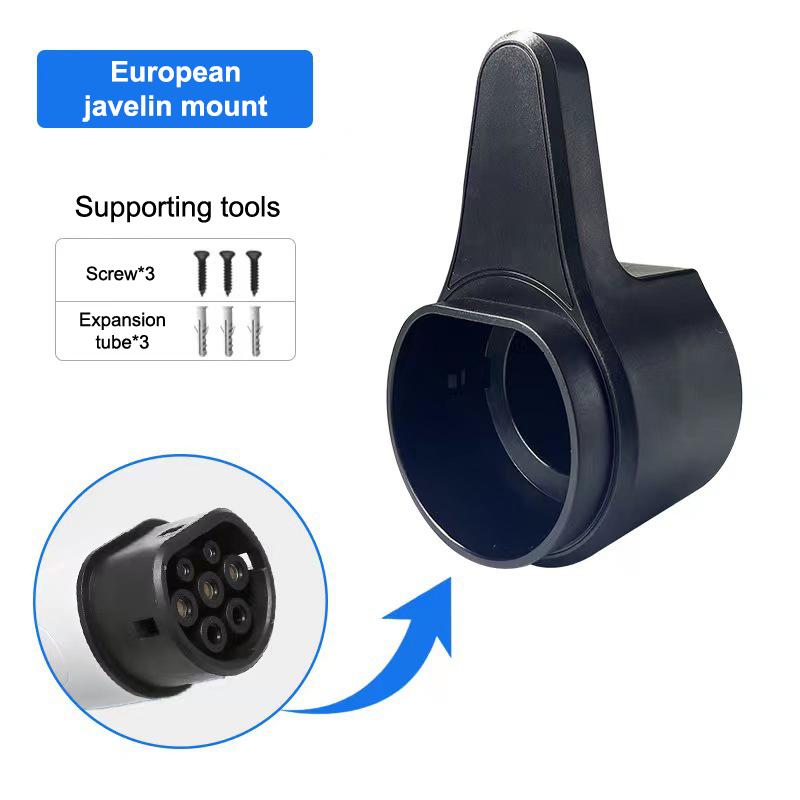 Versatile EV Charger Holder Wall Mount Bracket Sturdy Stand for Electric Car Charging Cables In Home Garage Setting