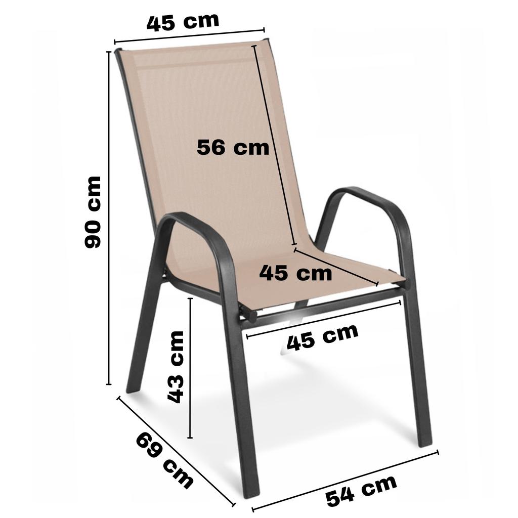 Metal garden chair, terrace, balcony, armchair, modern, 2 pcs.