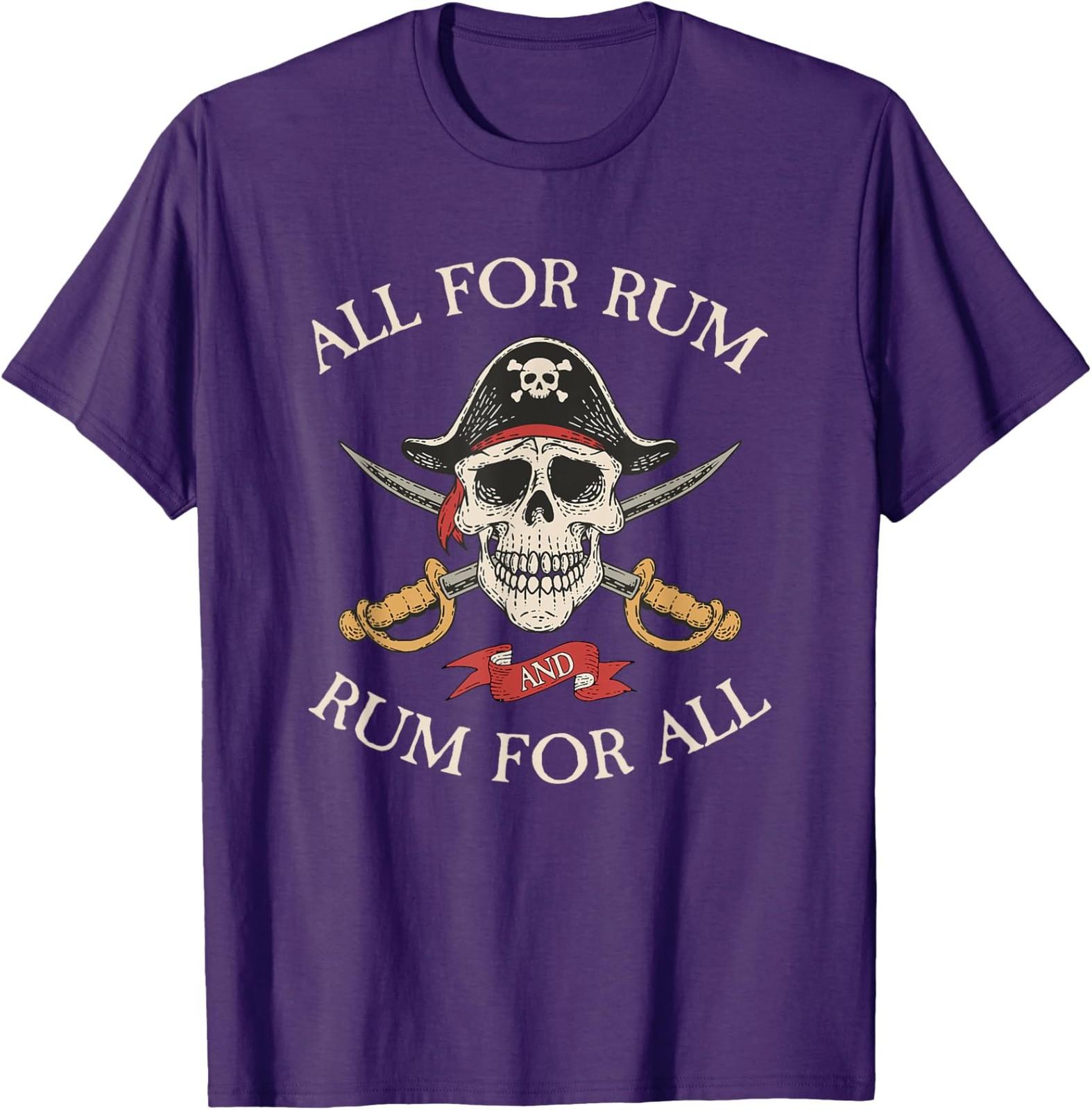 All for Rum and Rum for All Funny Pirate Drinking Unisex T-Shirt S разноцветный