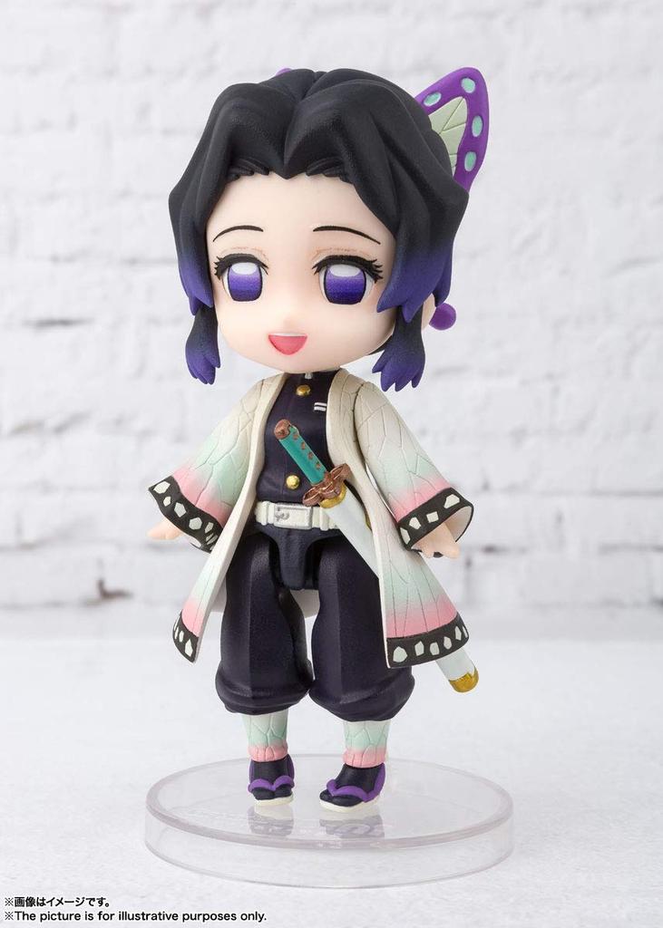 TAMASHII NATIONS Figuarts mini Demon Slayer: Kimetsu no Yaiba Shinobu Kocho, approximately 90mm, PVC/ABS painted action figure