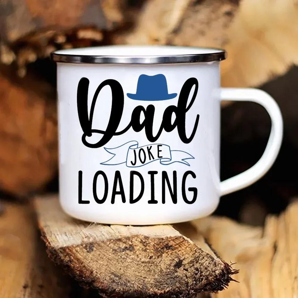 Coffee Tea Enamel Mug Father's Day Enamel Mug White Handled Cup Drink Water The Best Original and Fun Father's Day Gift