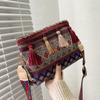 Tassel Fringe Shoulder Bag Large Capacity Bohemian Phone Bag Ethnic Style Crossbody Bags  Women