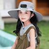 Wide Brim Sun Hat Lightweight Echargeable Sun Fan Hat Built-In Fan Cooling Sunhat Hats For Men Women Beach Hiking Camping