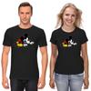 Mickey Mouse Figure,Short Sleeve White-Black Men's / Women's T-Shirt H330