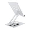 Phone Stand Silver Phone Holder 360 Degrees Rotation Foldable Aluminium Alloy Stable Support Phone Accessory for Tablets
