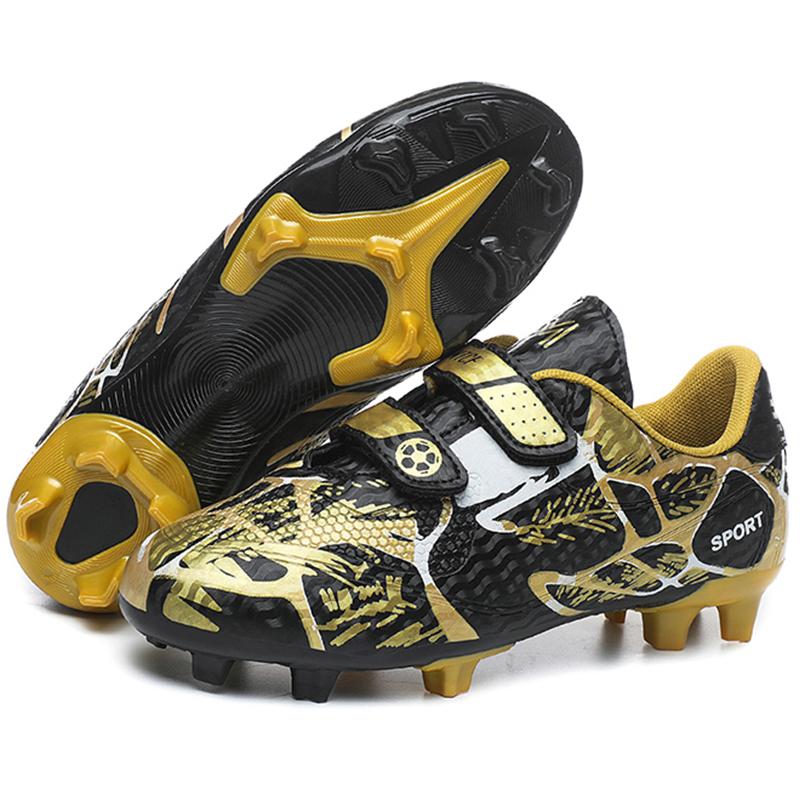 28-38 Yards Shock-absorbing Non-slip Wear-resistant Velcro Long Nails Outdoor Football Shoes Training Children's Shoes