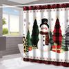 Santa Claus'S Bow Tie Washable Dirt-Resistant Shower Curtain Shower Head Waterproof Polyester Bath Curtain For Home Decor