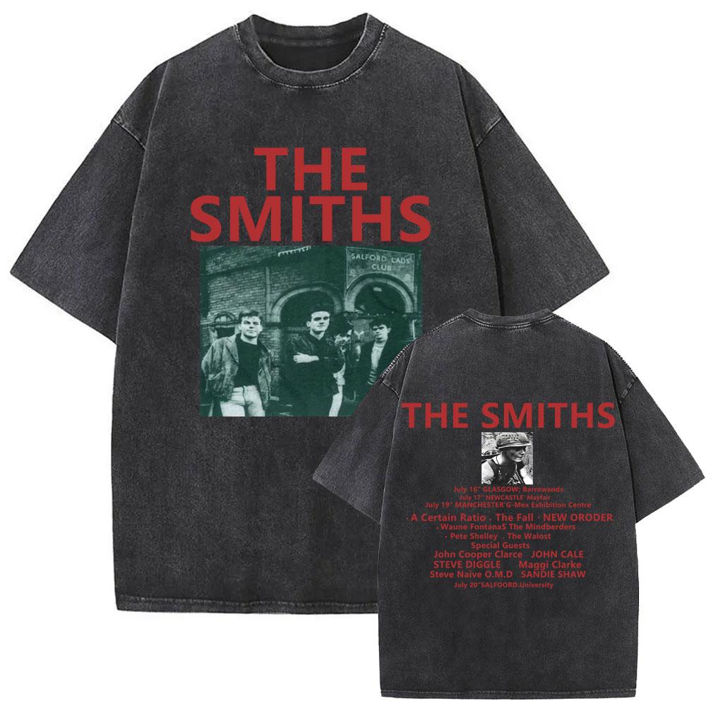 Rock Band The Smiths Louder Vintage Washed Tshirt Alternative s Indie Morrissey T Shirt The Queen Is Dead Tshirts Unisex