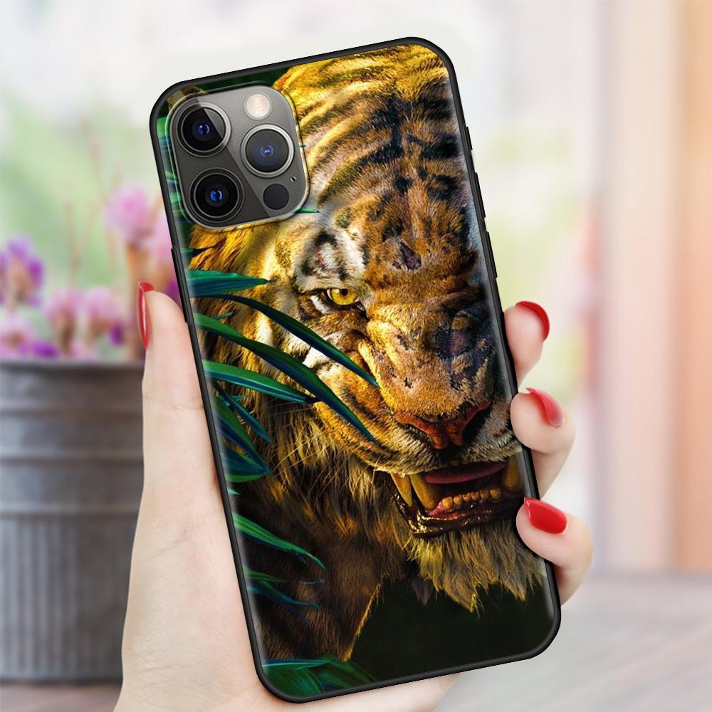 Lion Alpha Male Tiger For Apple iPhone 11 12 Pro Max SE 2020 7 8 Plus XR Soft Phone Case X XS 6 6S 5 5S Silicone Back Cover Capa