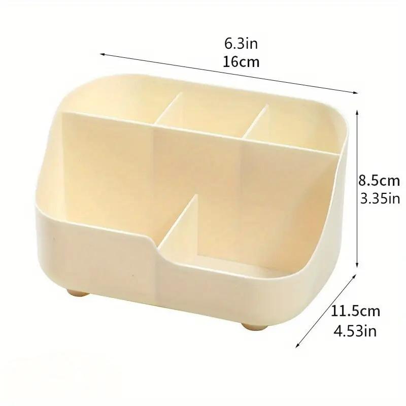 Large Capacity Desktop Storage Box Five-compartment Desktop Organizer, Student Stationery Holder 5-section Office Desk Organizer