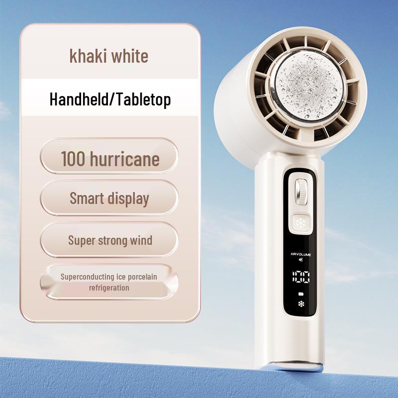 

2024 Высокоскоростной ручной вентилятор с USB-подзарядкой, с ледяным компрессом и полупроводниковой технологией Ice Cooling + High-Speed Fan 13000 RPM [4000mAh]