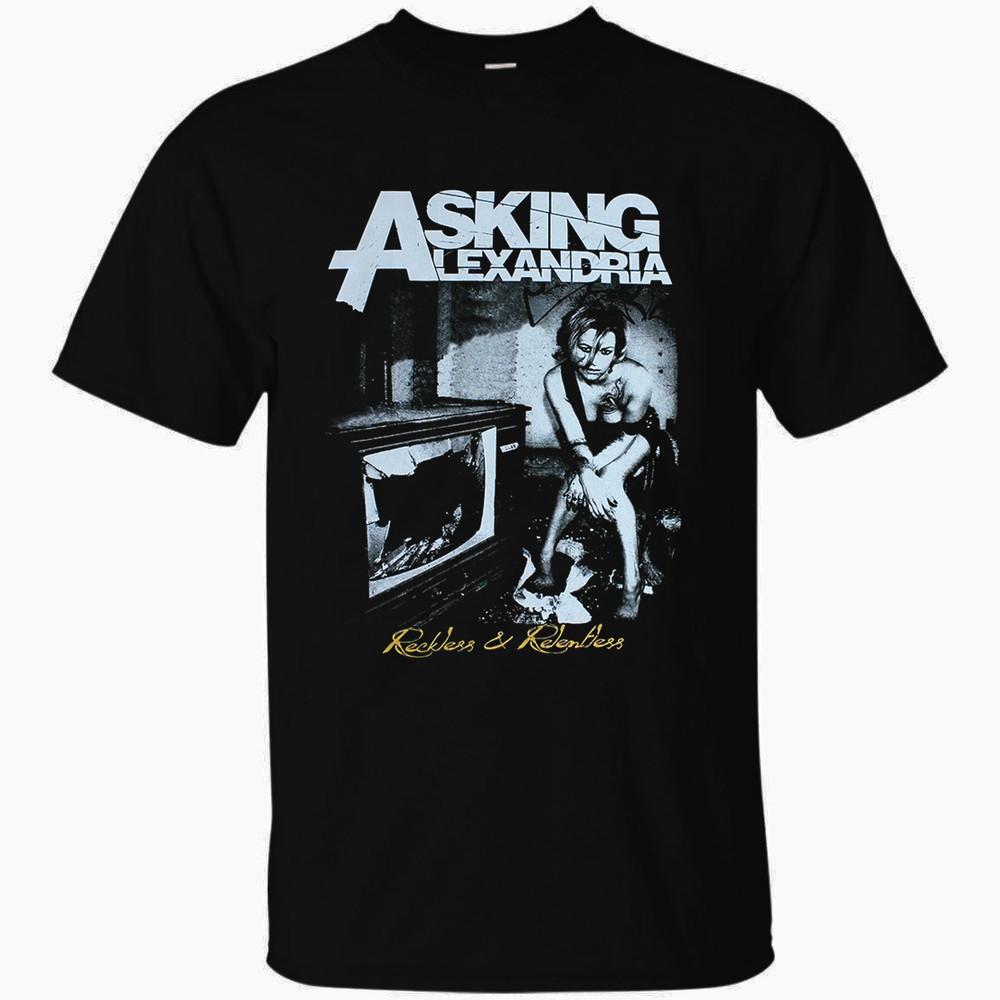 Seltenes Asking Alexandria Band T-Shirt Kurzarm Schwarz Herren Damen S5XL Unisex T-Shirt