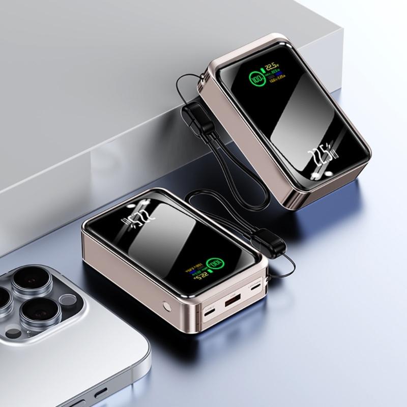 ABS PC Battery Storage Case With LED Light Digital Display DIY Charging Components Excluding Battery For Mobile Phones