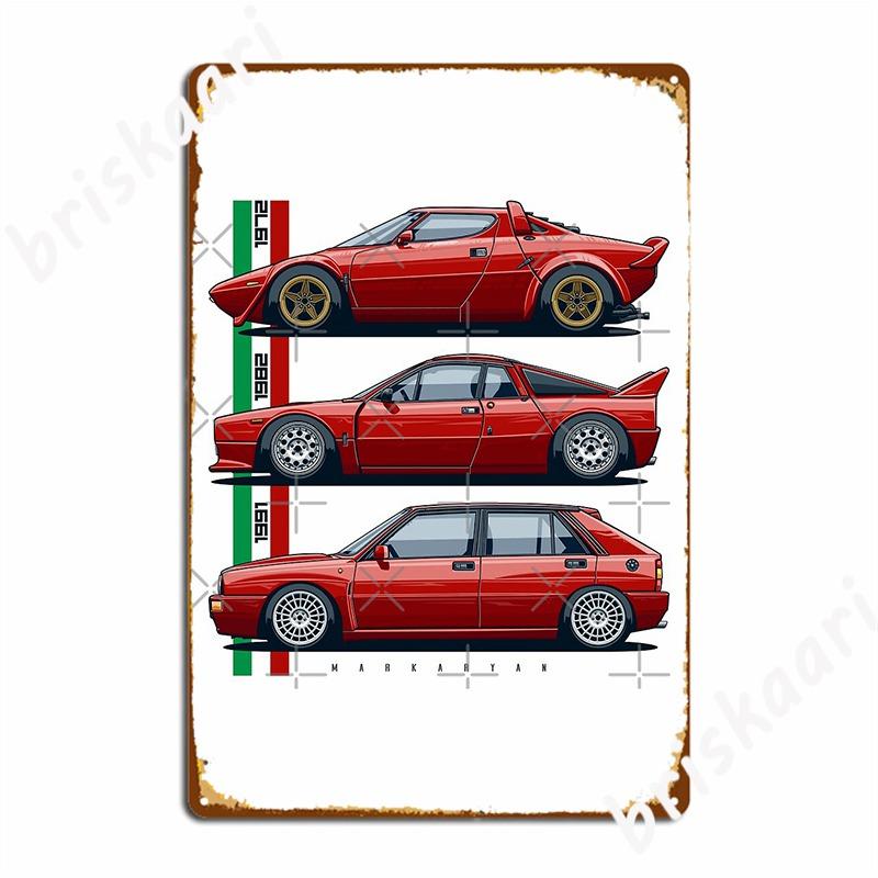 Legends Stratos 037 And Deltas Metal Sign Garage Club Decoration Wall Mural Mural Painting Tin Sign Posters 20X30CM