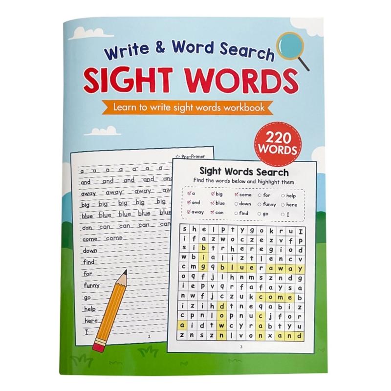 

English Learning Note Book White & Sight Words Search Featuring 500 Most Common Words And Practical Phrases For Students 1