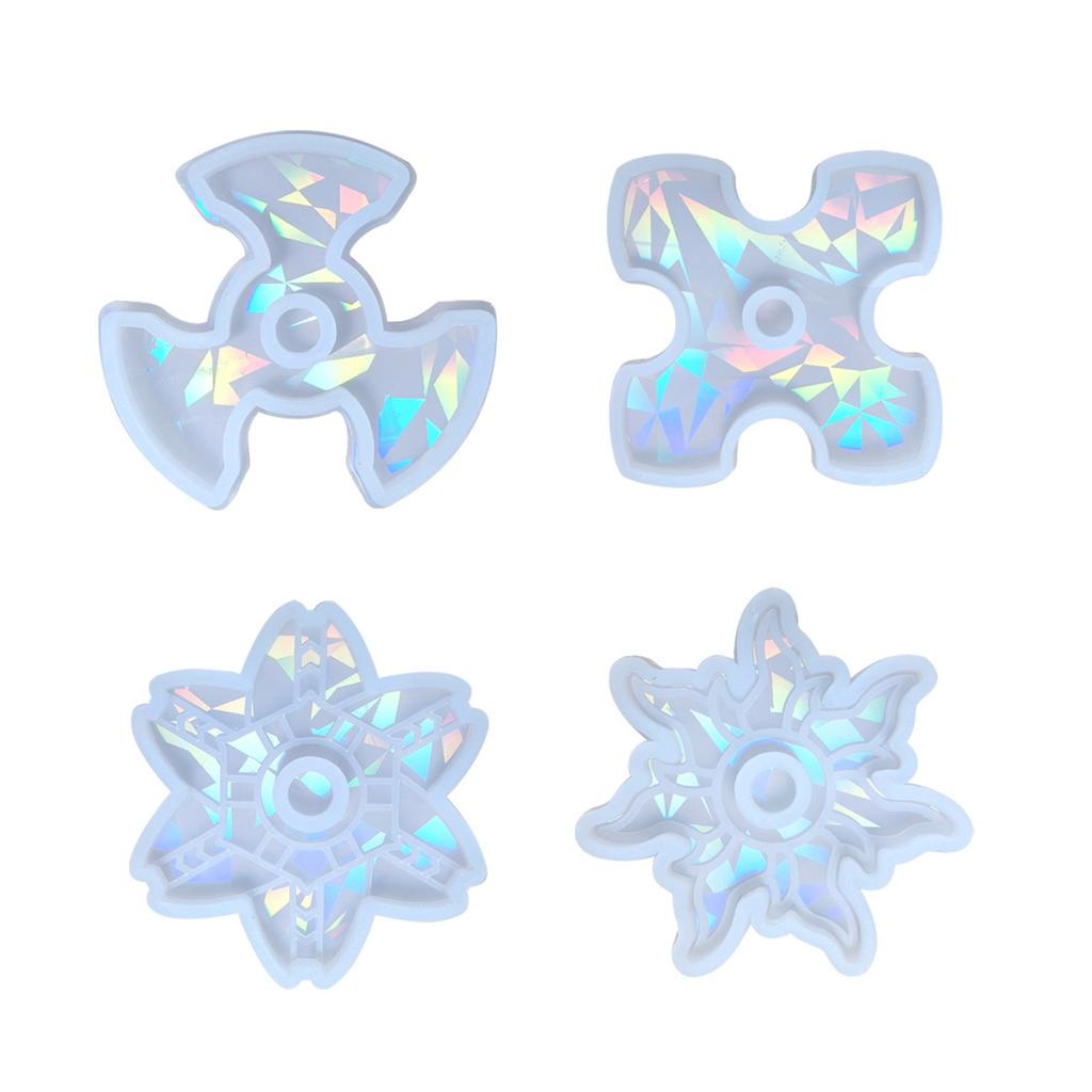 Crystal Holographic Fingertip Gyro Ornament Crafts Silicone Mold Suitable for Epoxy Diy Crafts Jewelry Making Home Decor