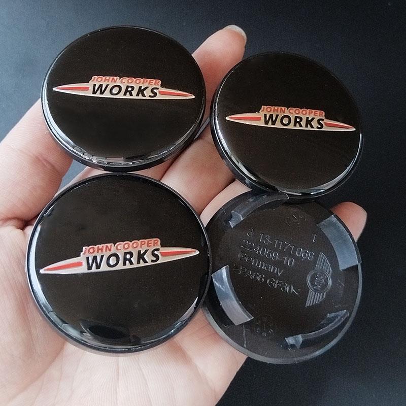 4pcs 54mm MINI WORKS Logo Emblem Car Wheel Center Hub Caps for BMW Mini Cooper Club Man Countryman Accessories ia2