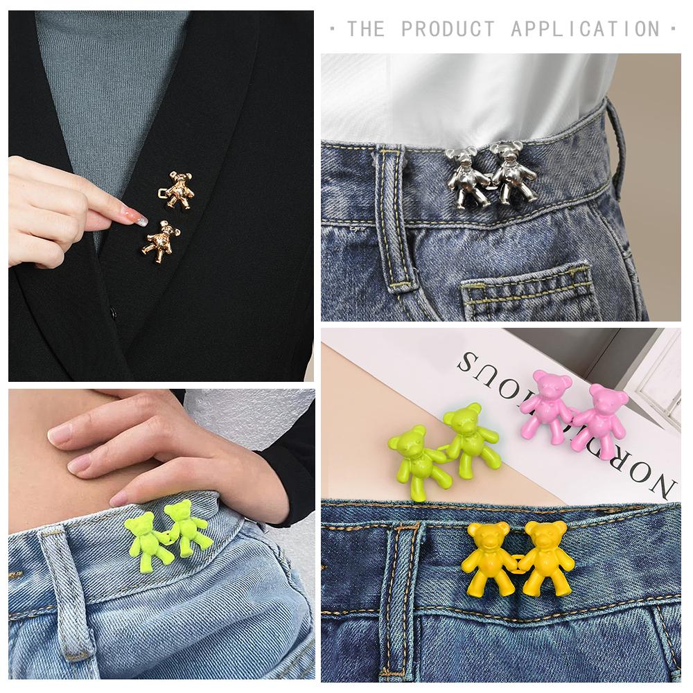 Invisible Snap Button Jeans Waist Buckle Nail Free Bear Removable Closing Artifact Tightening Adjustable Pant Waistband