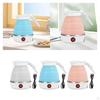 Foldable Electric Kettle Compact Water Boiling for Travel Hotels Offices White