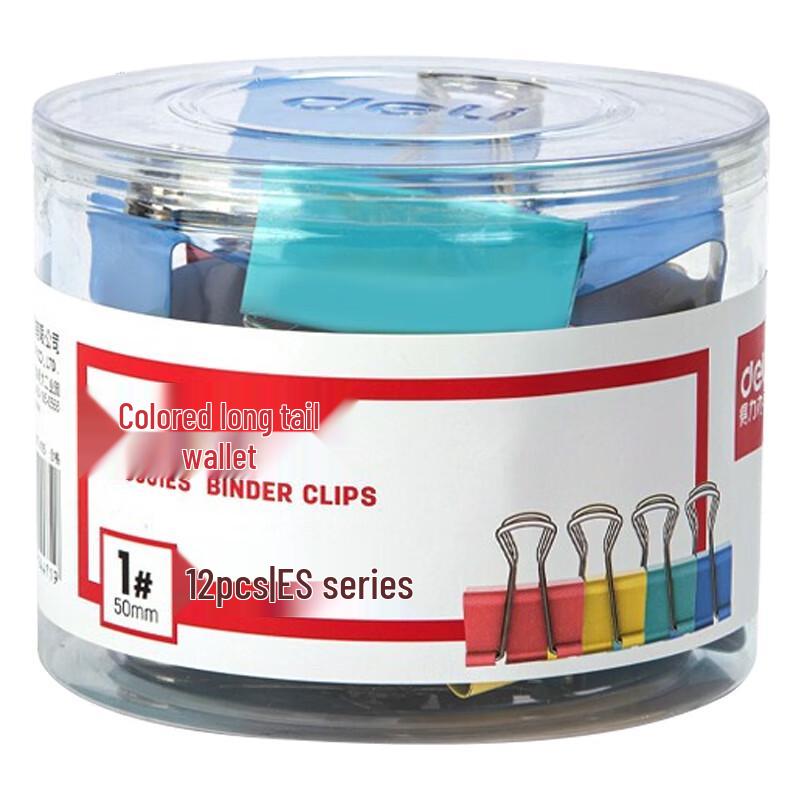 Deli 8551ES Binder Clips No. 1 (50mm) Large