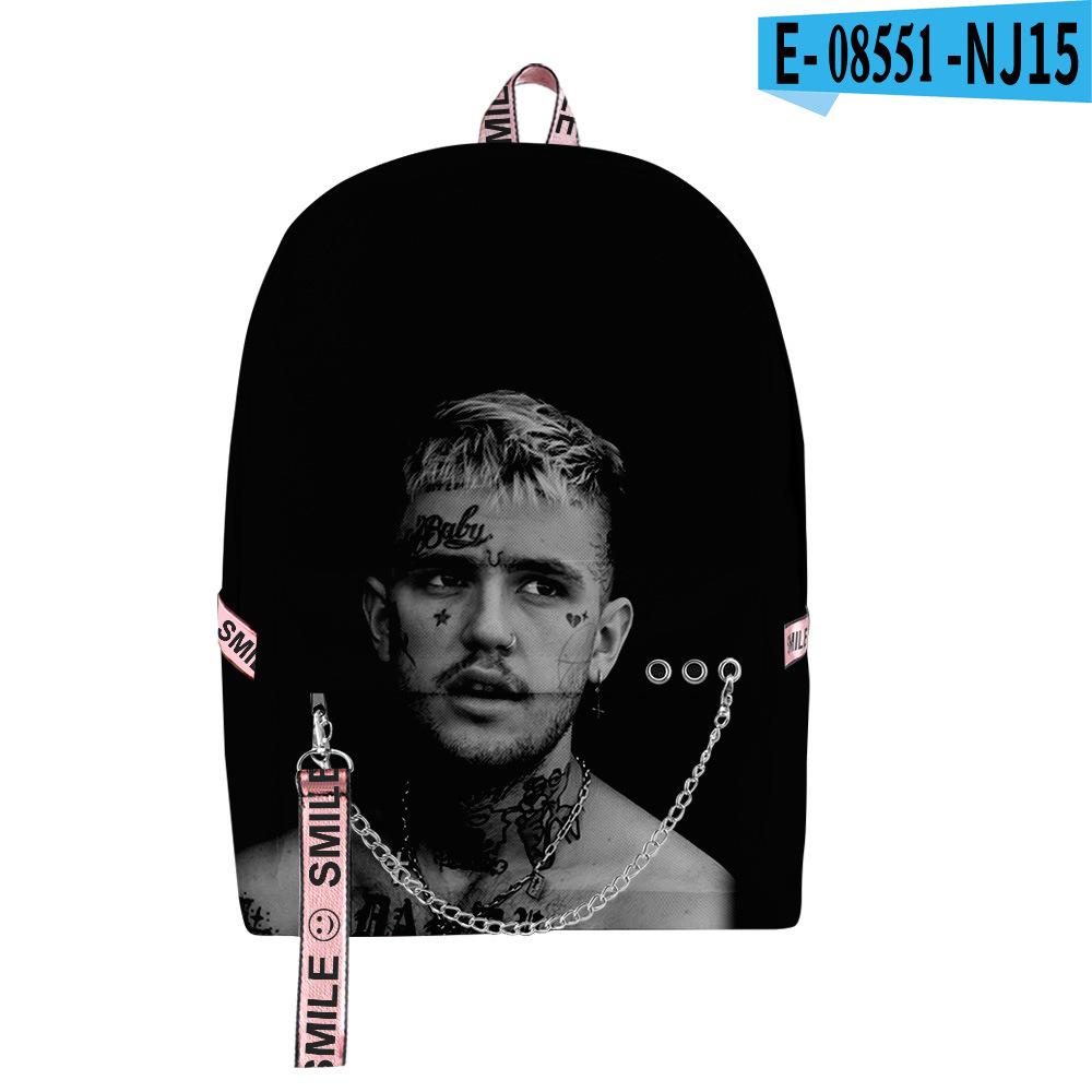 Beliebte Neuheit Jugendliche Schultaschen Unisex Liebe Lil Peep Reisetaschen 3D-Druck Oxford Wasserdicht Notizbuch Schulterrucksäcke