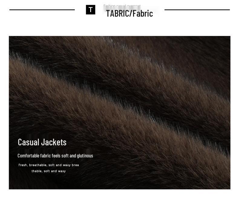 2025 Men's Winter Mink Fur Jacket: Stand Collar, Stylish & Casual Coat for Young and Middle-Aged Men