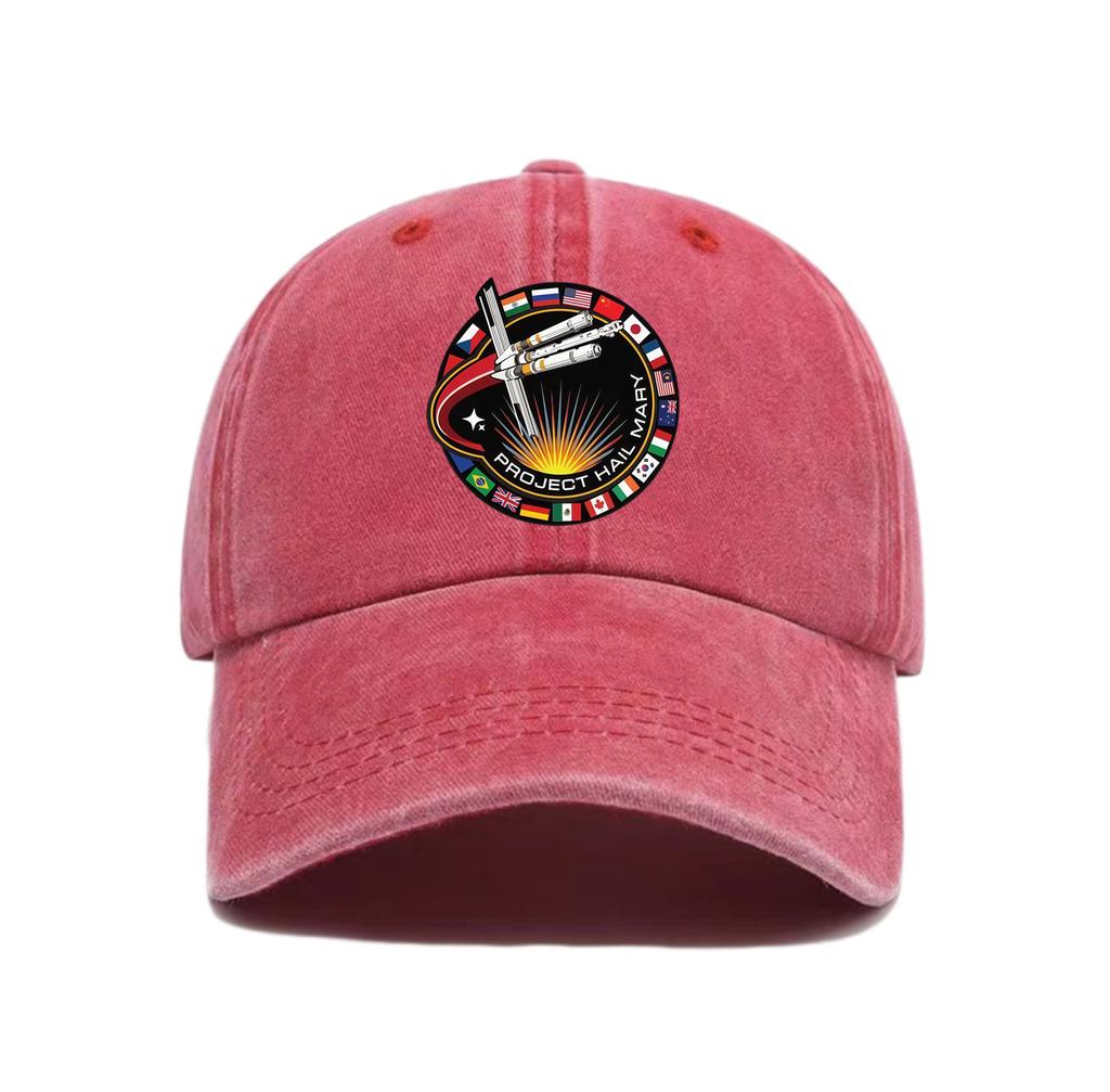 PROJECT HAIL MARY Bend Edge Soft Top Retro Washed Outdoor Baseball Cap Men