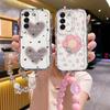 Love Heart Bracelet Chain Case For Xiaomi 15T 17 Pro Max 15 POCO M7 X7 M6 Pro F7 Ultra Red 15 5G 15C 4G INS Flower Holder Cover