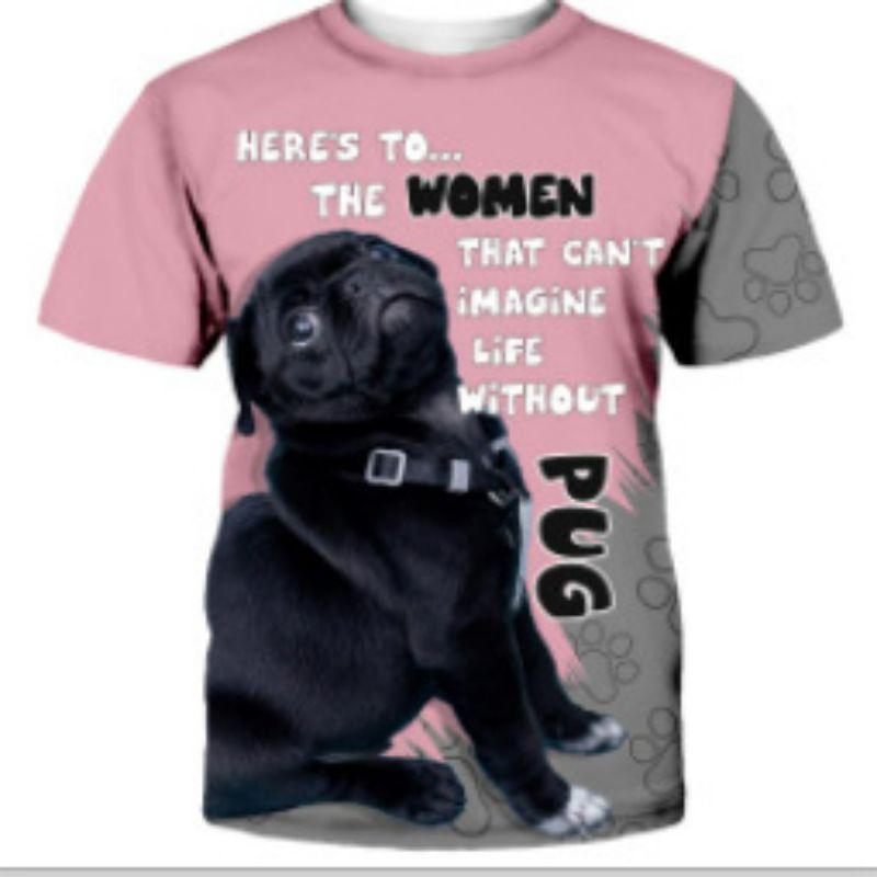 

Летняя европейская и американская мужская футболка с креативным модным принтом в виде собаки и животного, 3D-принт с круглым воротником, хип-хоп, забавная, повседневная, с коротким рукавом 6XL