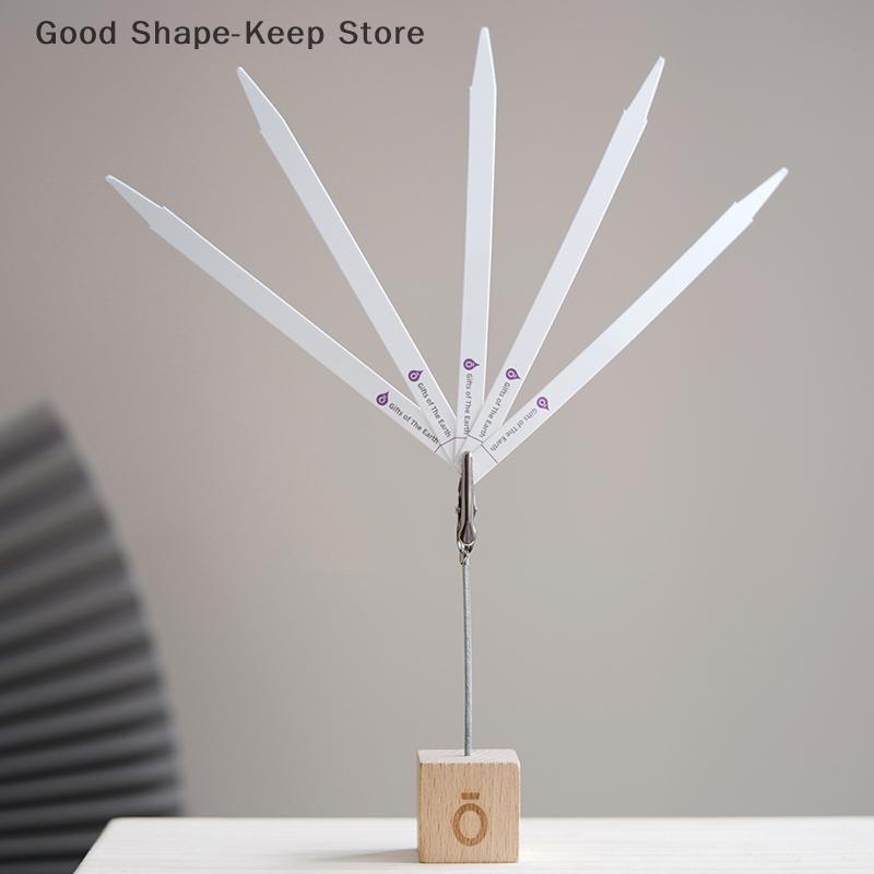 Portable Wooden Desktop Holder for Perfume Essential Oils Tester Paper Strip Aromatherapy Place Card Clips