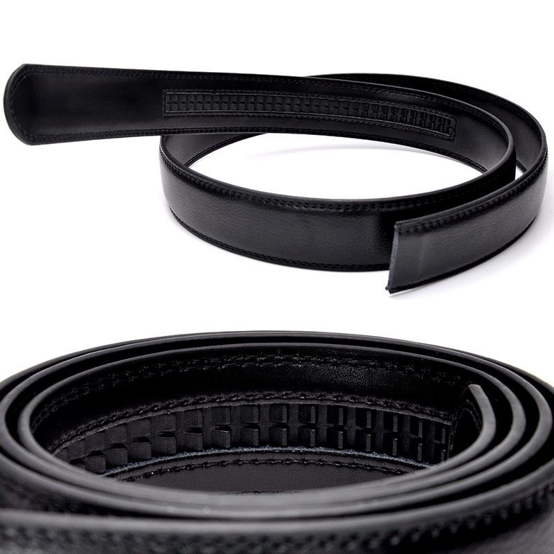 Lychee Pattern Men's Cowhide Belt Body - Automatic Buckle, Headless Design